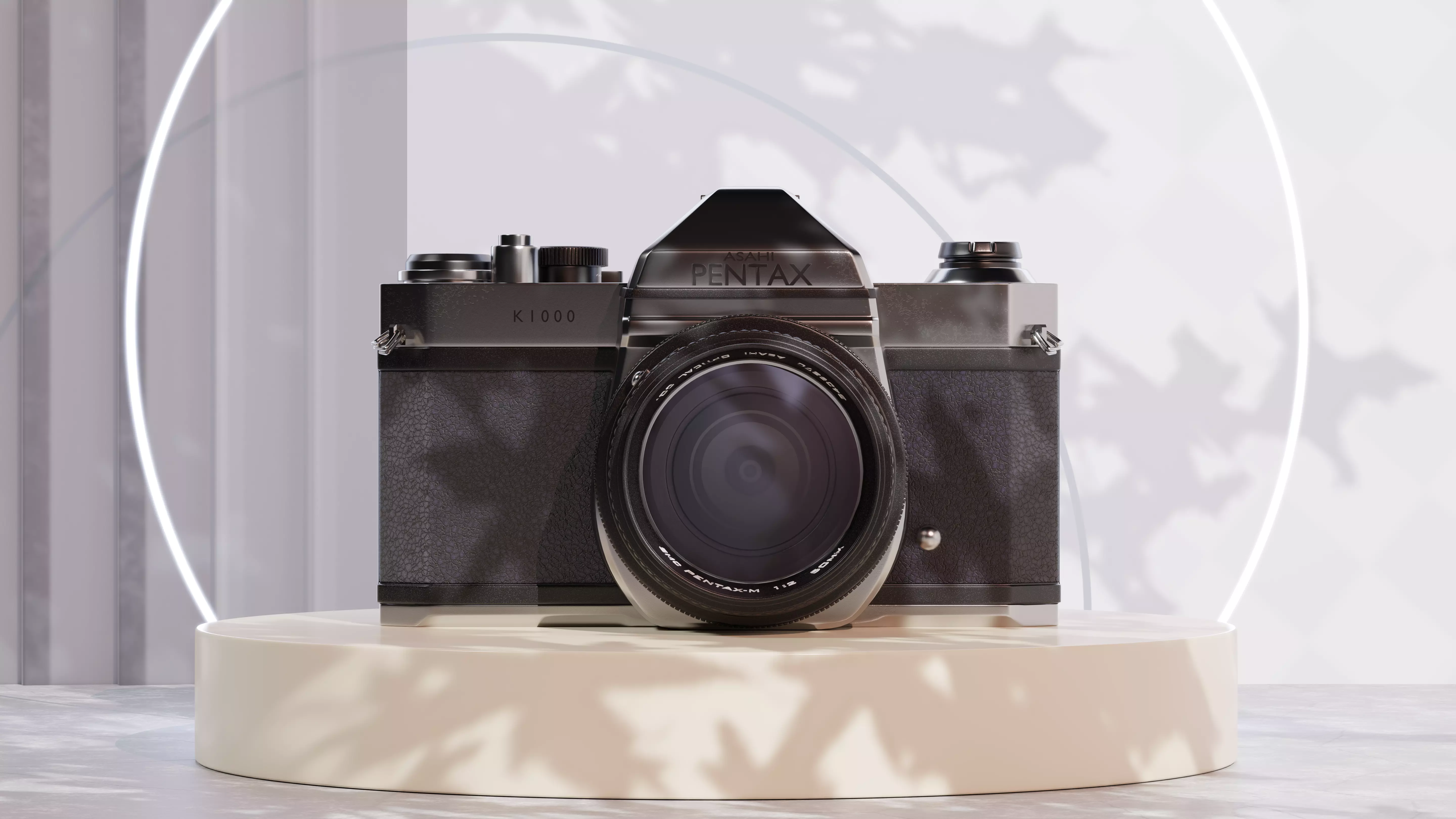 asahi pentax k1000 vintage camera 3D model_0