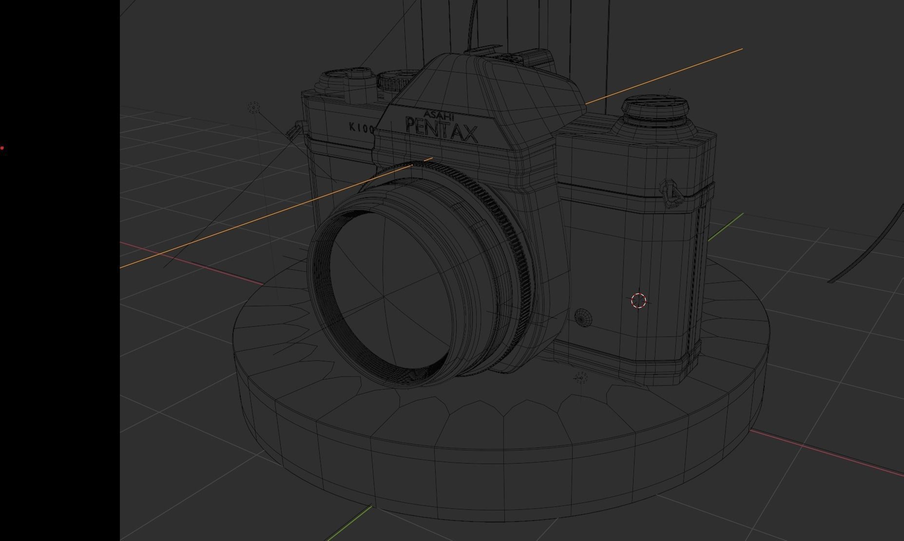 asahi pentax k1000 vintage camera 3D model_3