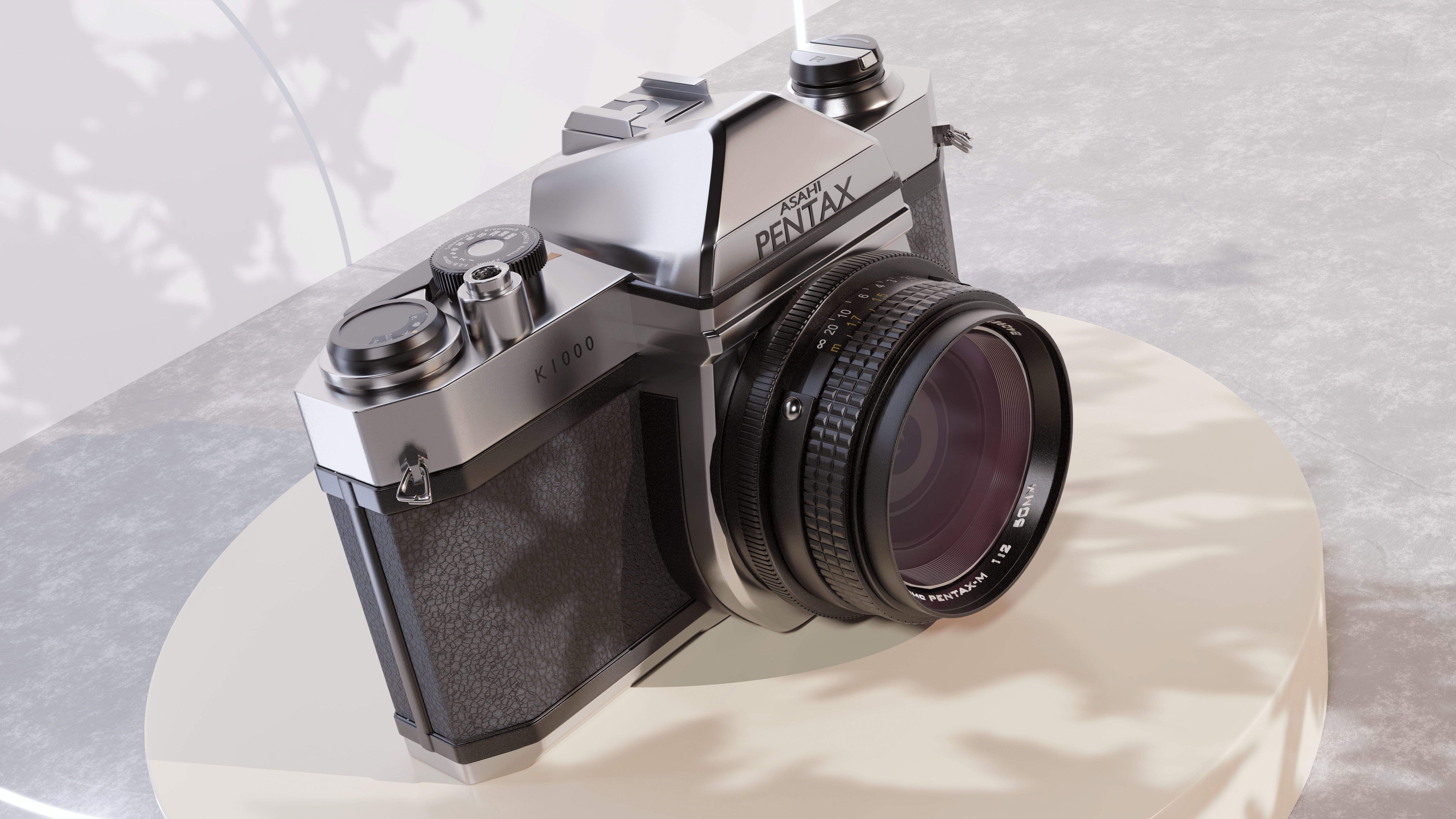 asahi pentax k1000 vintage camera 3D model_2