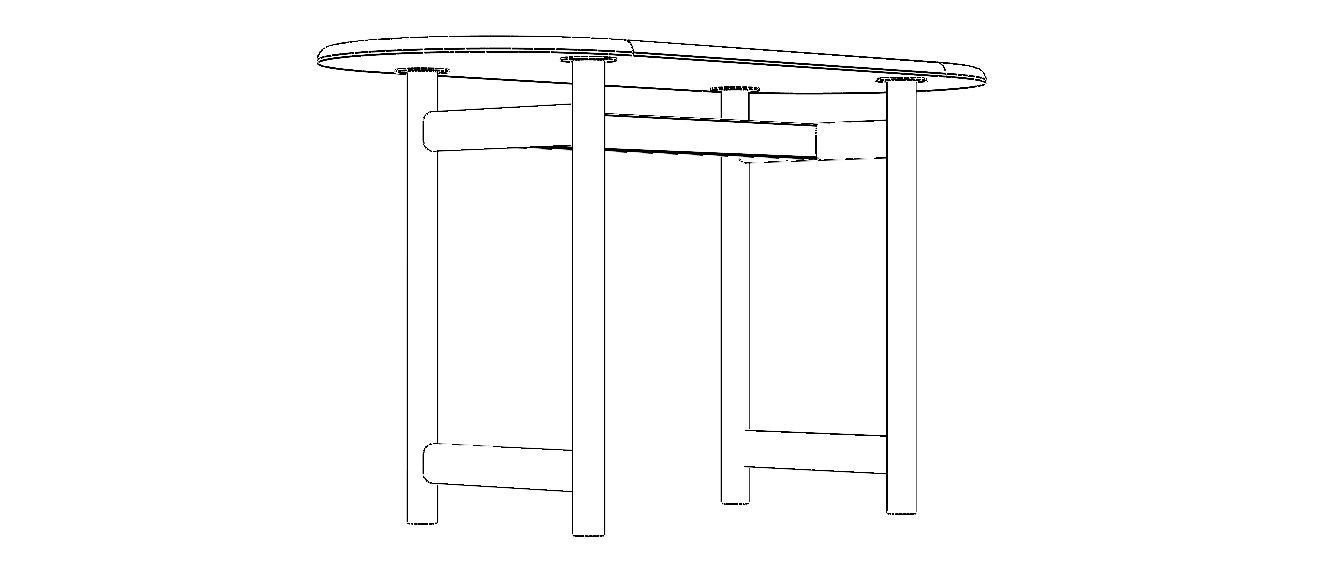 Oval Dining Table 3D model_22