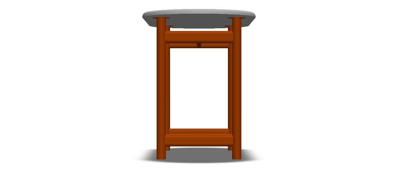 Oval Dining Table 3D model_29