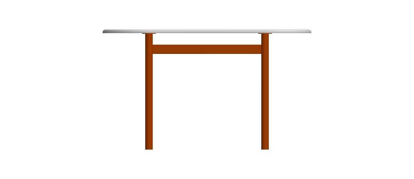 Oval Dining Table 3D model_9