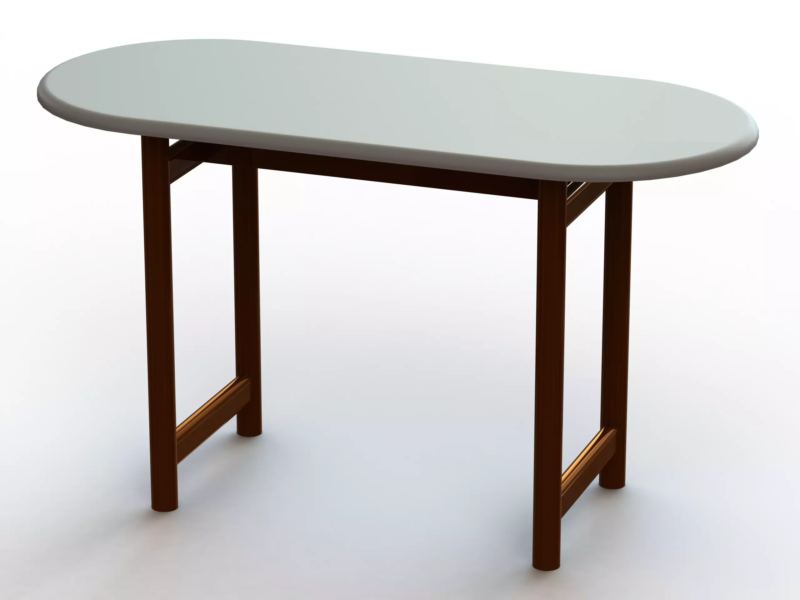 Oval Dining Table 3D model_0