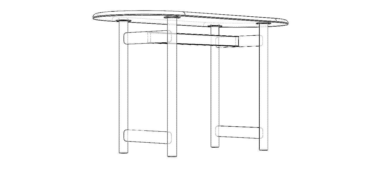 Oval Dining Table 3D model_23