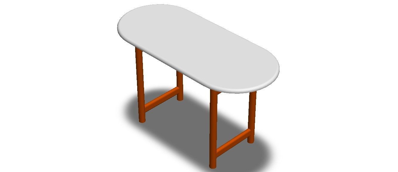 Oval Dining Table 3D model_13