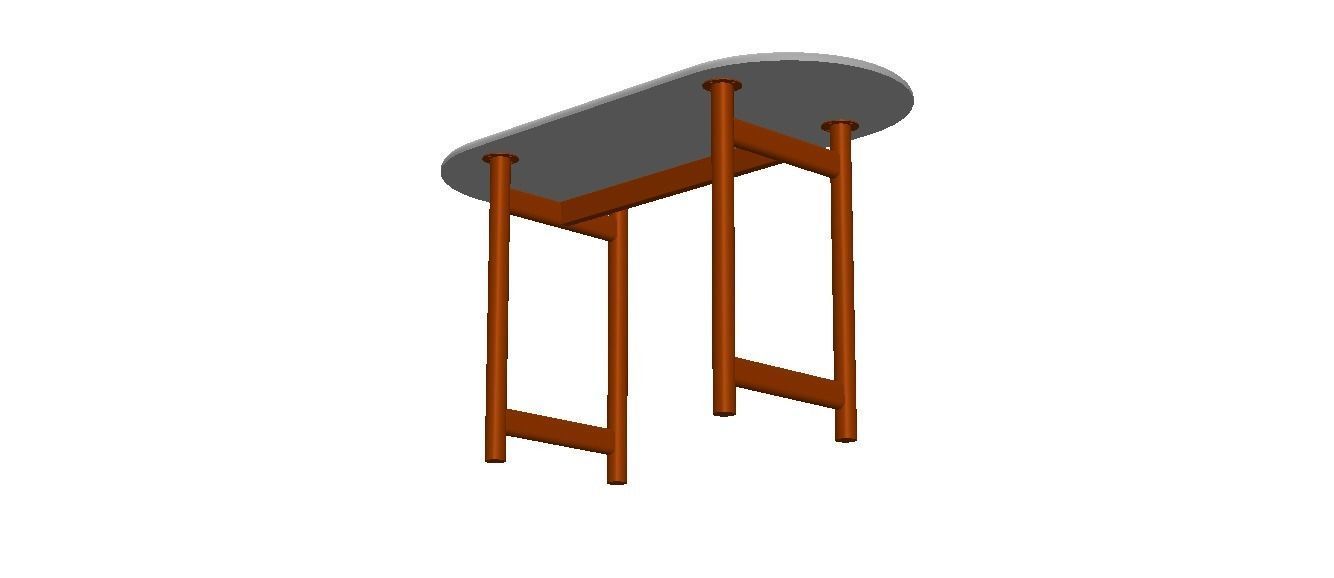 Oval Dining Table 3D model_37
