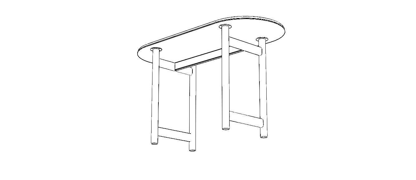 Oval Dining Table 3D model_34