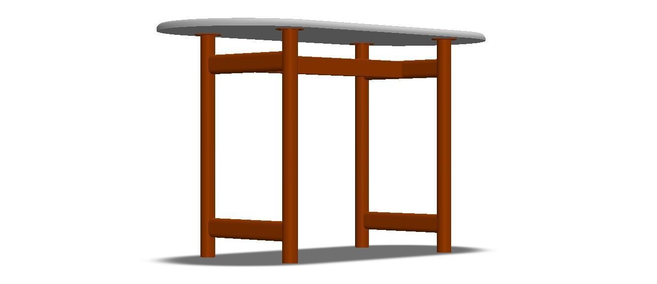 Oval Dining Table 3D model_25