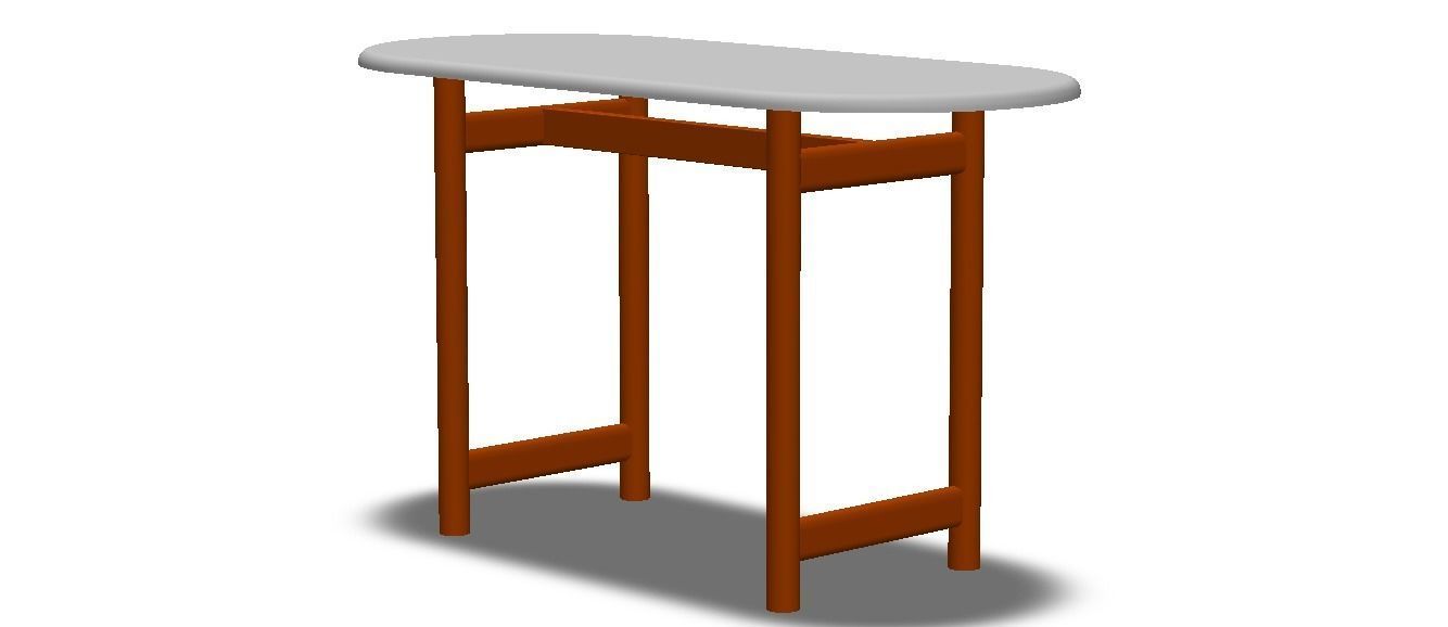 Oval Dining Table 3D model_33