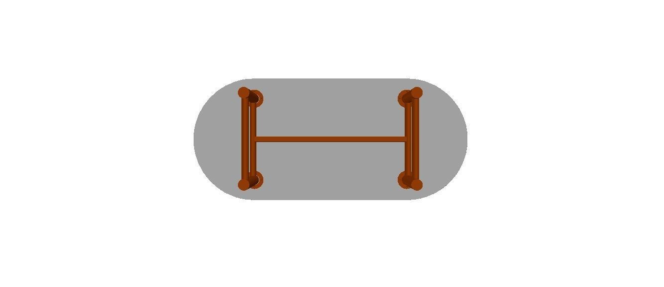 Oval Dining Table 3D model_41