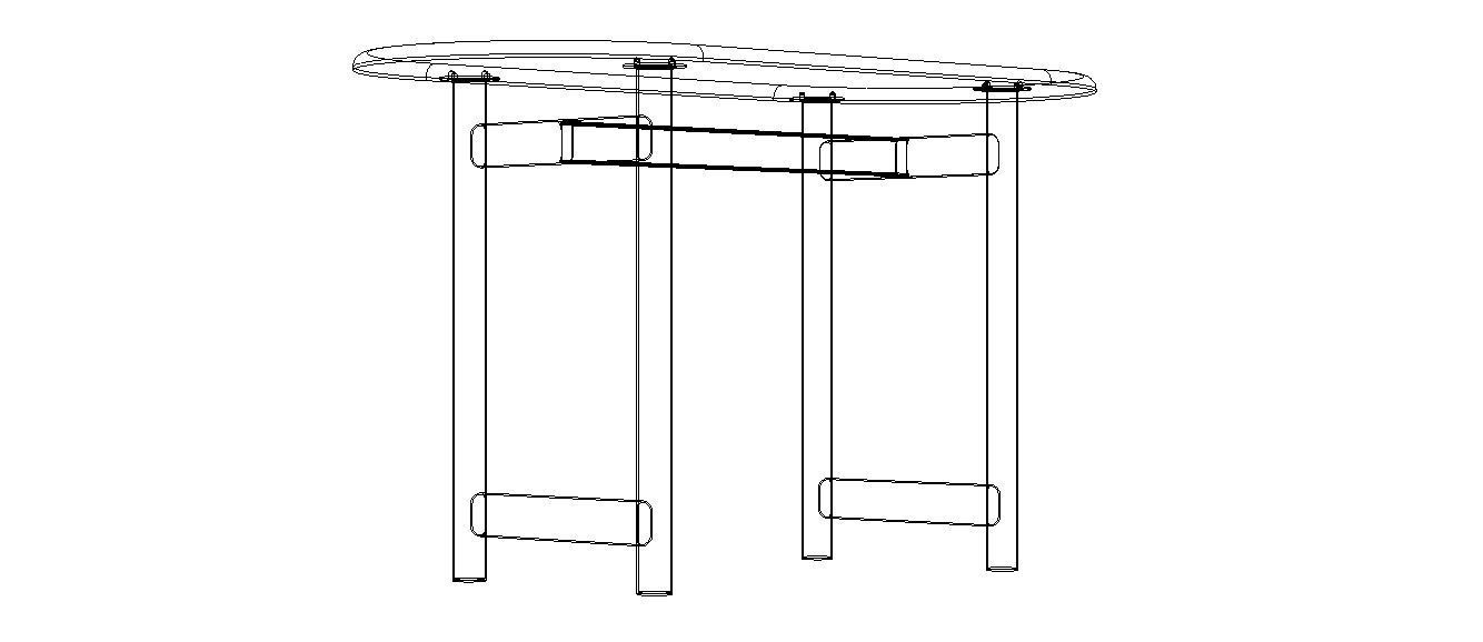 Oval Dining Table 3D model_24
