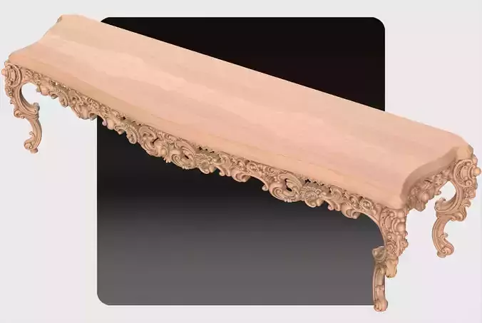 Carved tv table for CNC 03