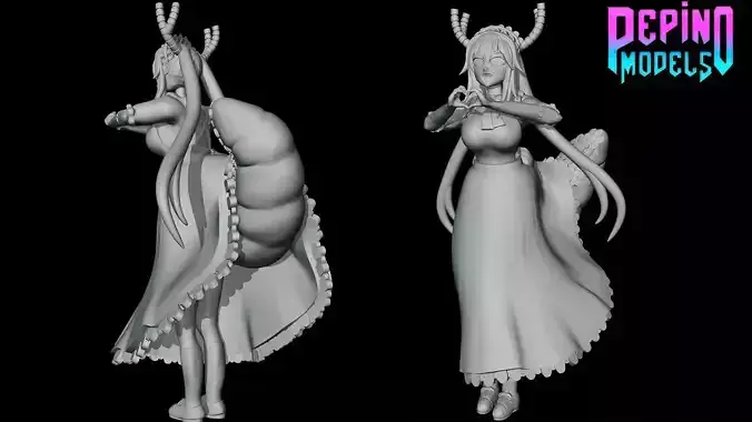 Tohru - Kobayashi-san Chi no Maid Dragon - 62mm scale miniature