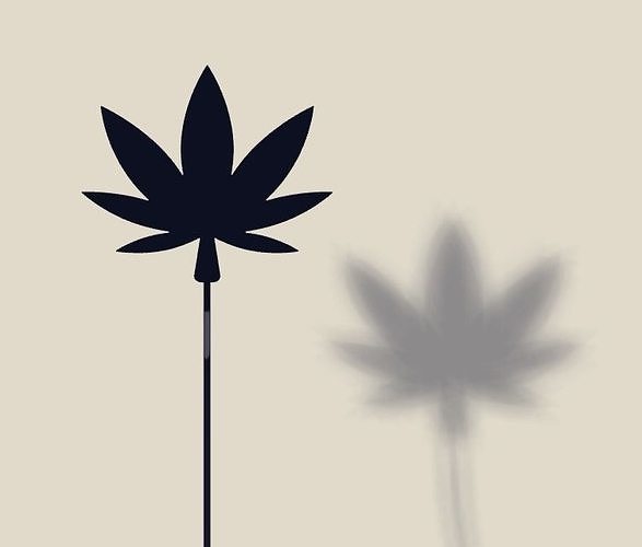 Cannabis Candle gadget Weed Leaf 3D print model