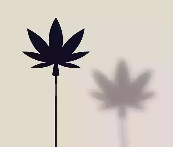 Cannabis Candle gadget Weed Leaf 3D print model