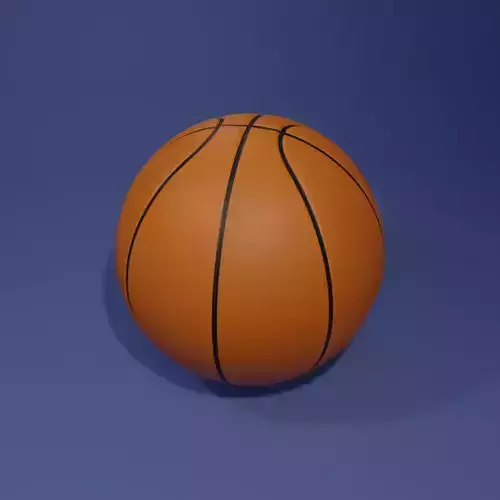 3D Basket Ball Model - Low Poly - Textures In