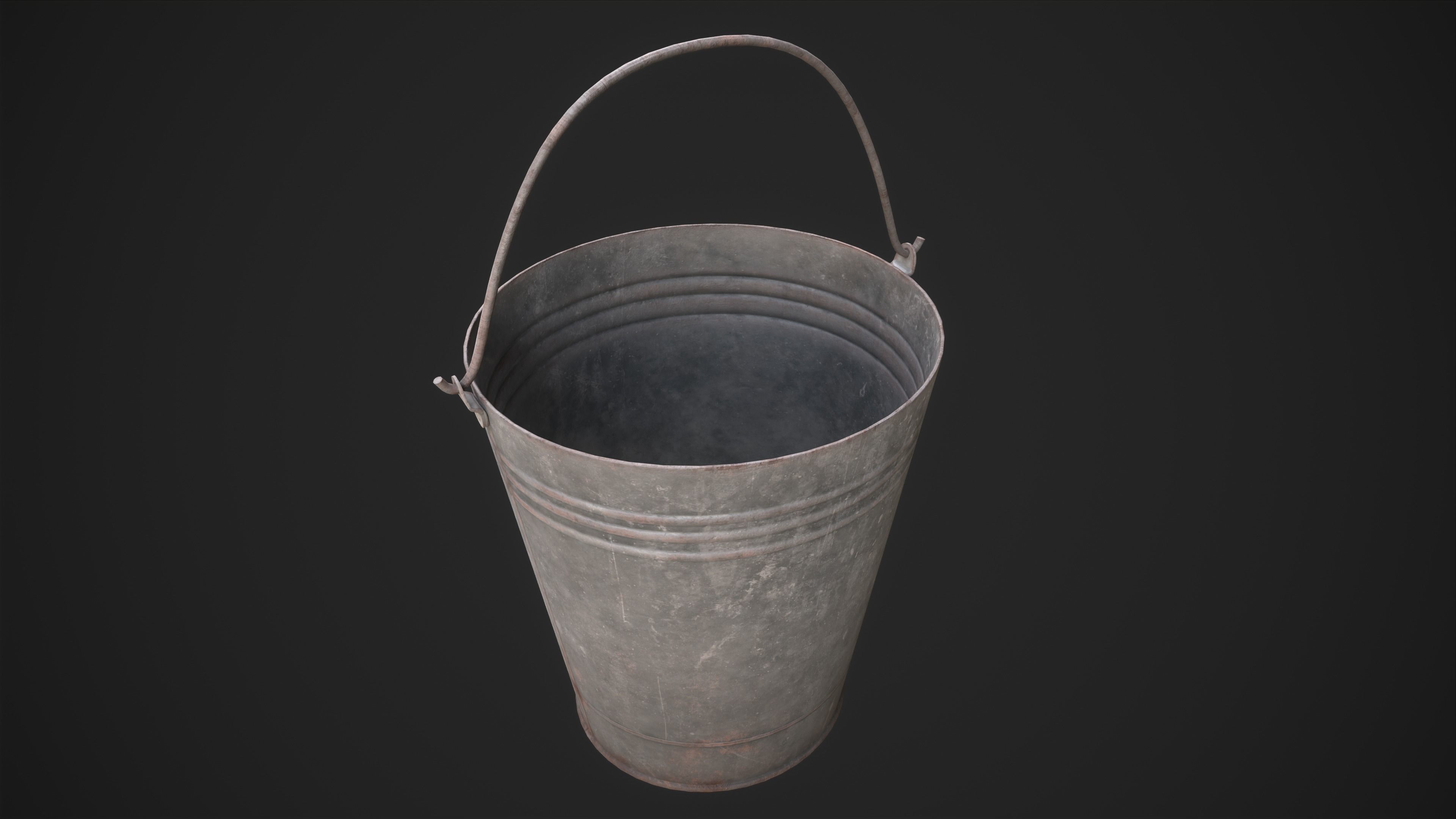 Bucket  Free low-poly 3D model_2