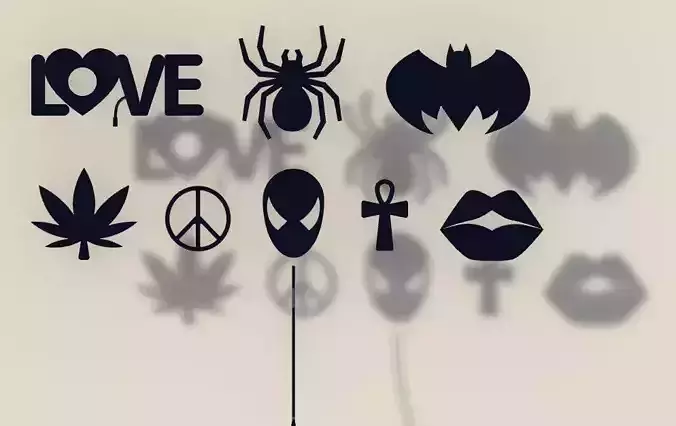  Candle Gadgets Love Spiderman Batman Weed leaf Lips Peace Cross 3D print model
