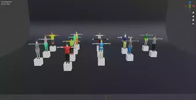 Low Poly Characters Rigged