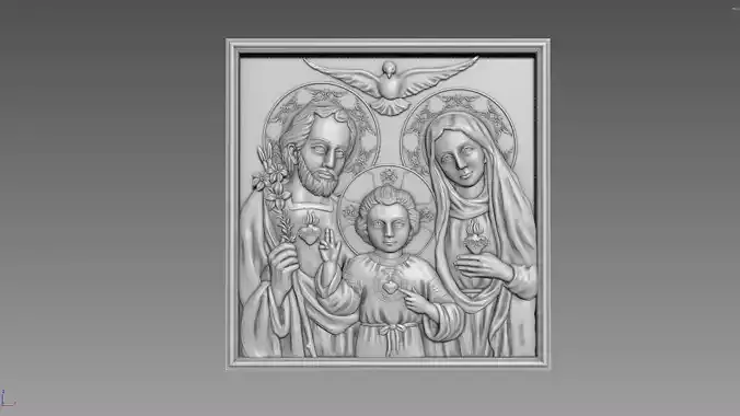 Bas-relief Holy Family
