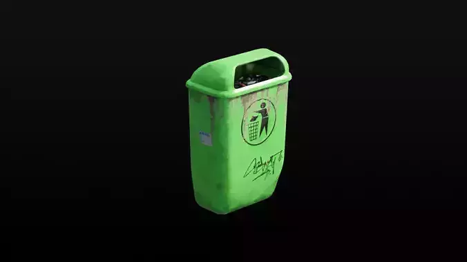 Prague City Street Bin 01