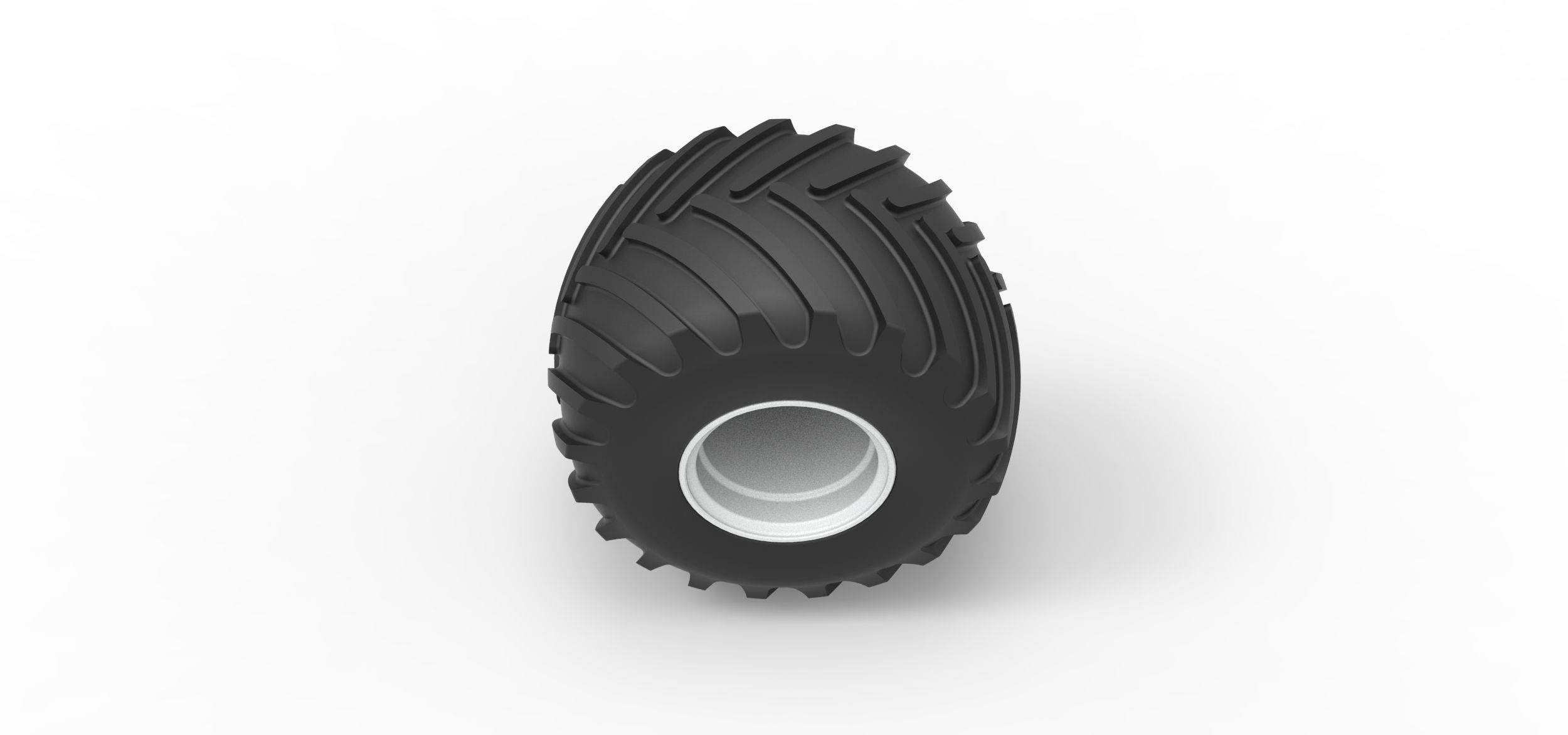 Wheel from vintage monster truck Scale 1 to 25 3D print model_5