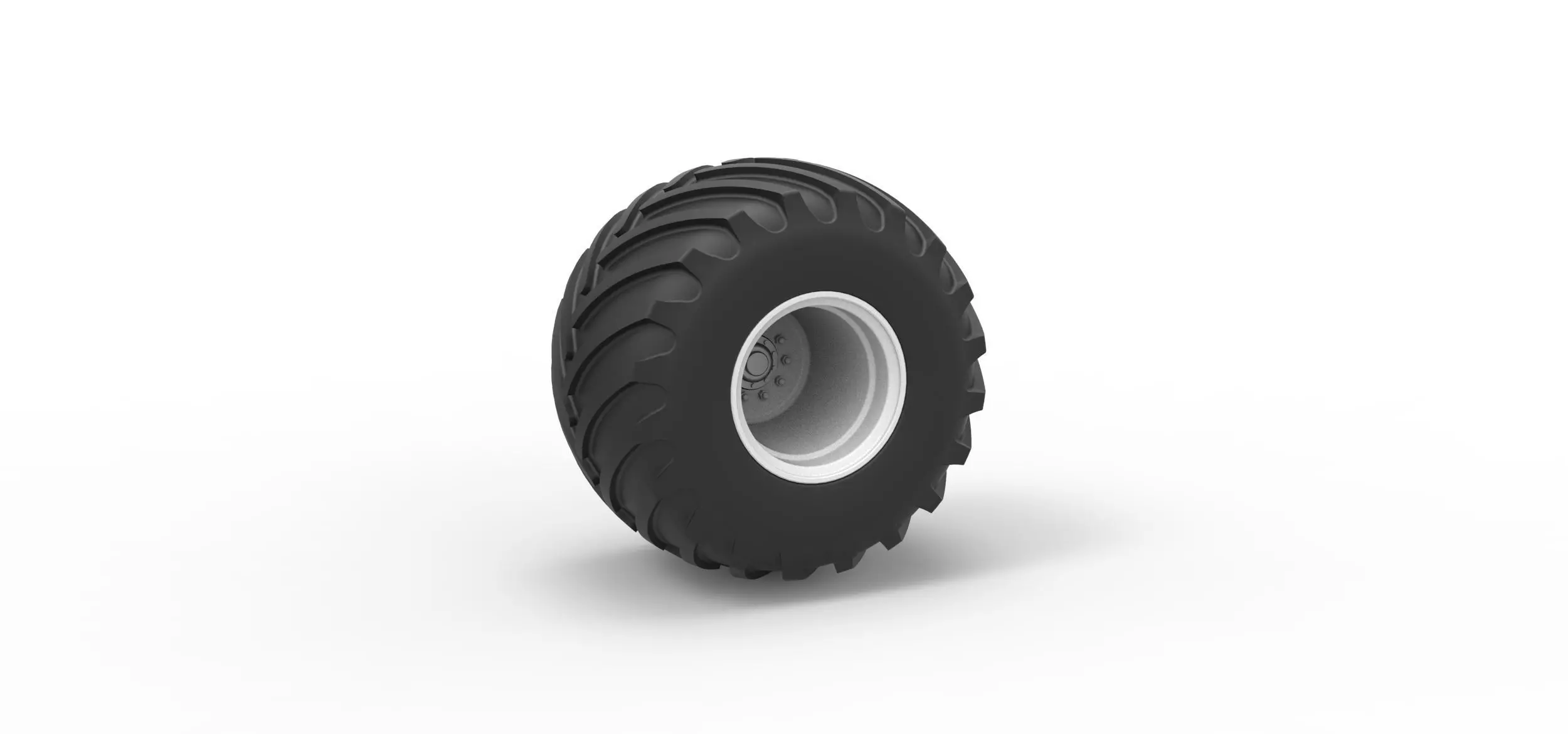Wheel from vintage monster truck Scale 1 to 25 3D print model_0