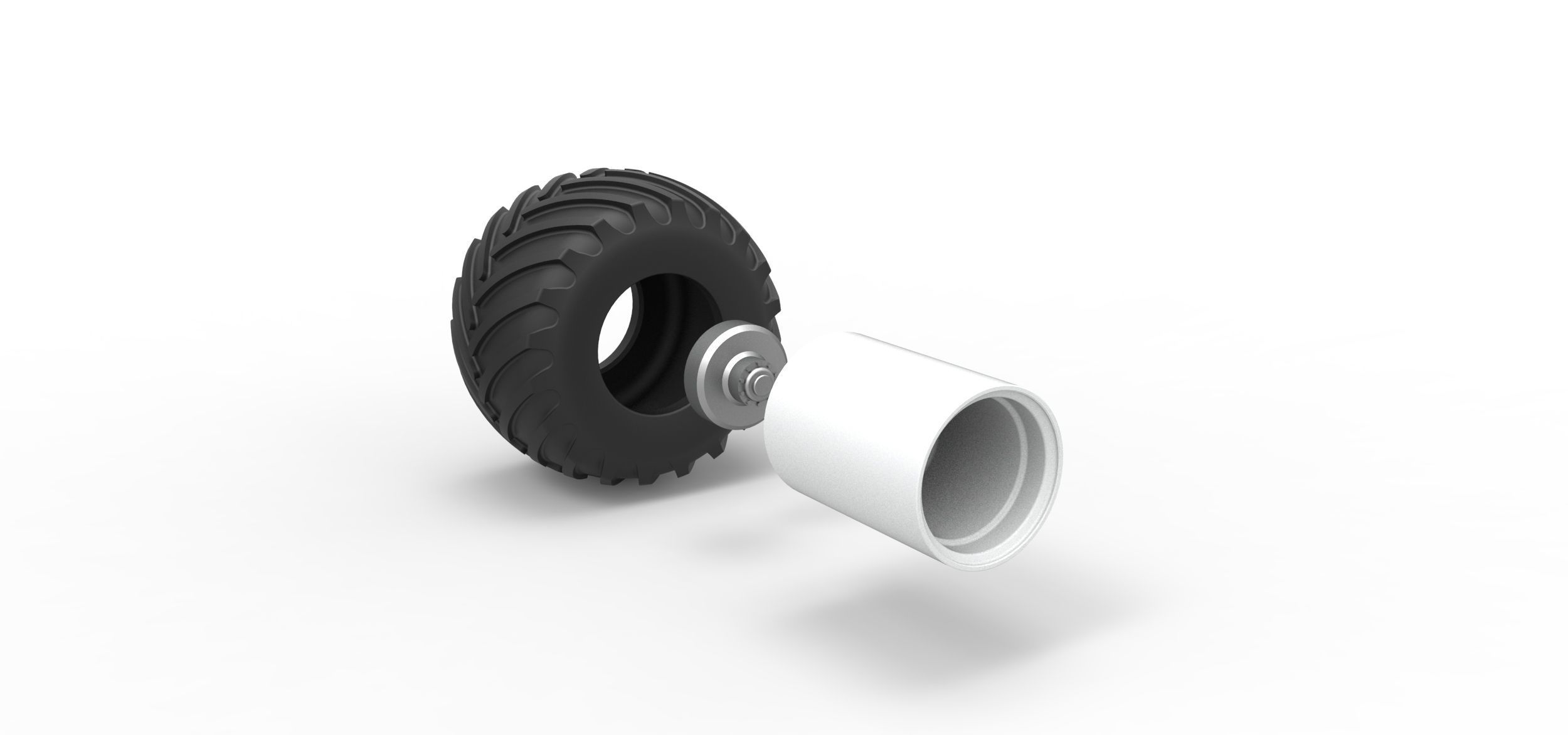 Wheel from vintage monster truck Scale 1 to 25 3D print model_10