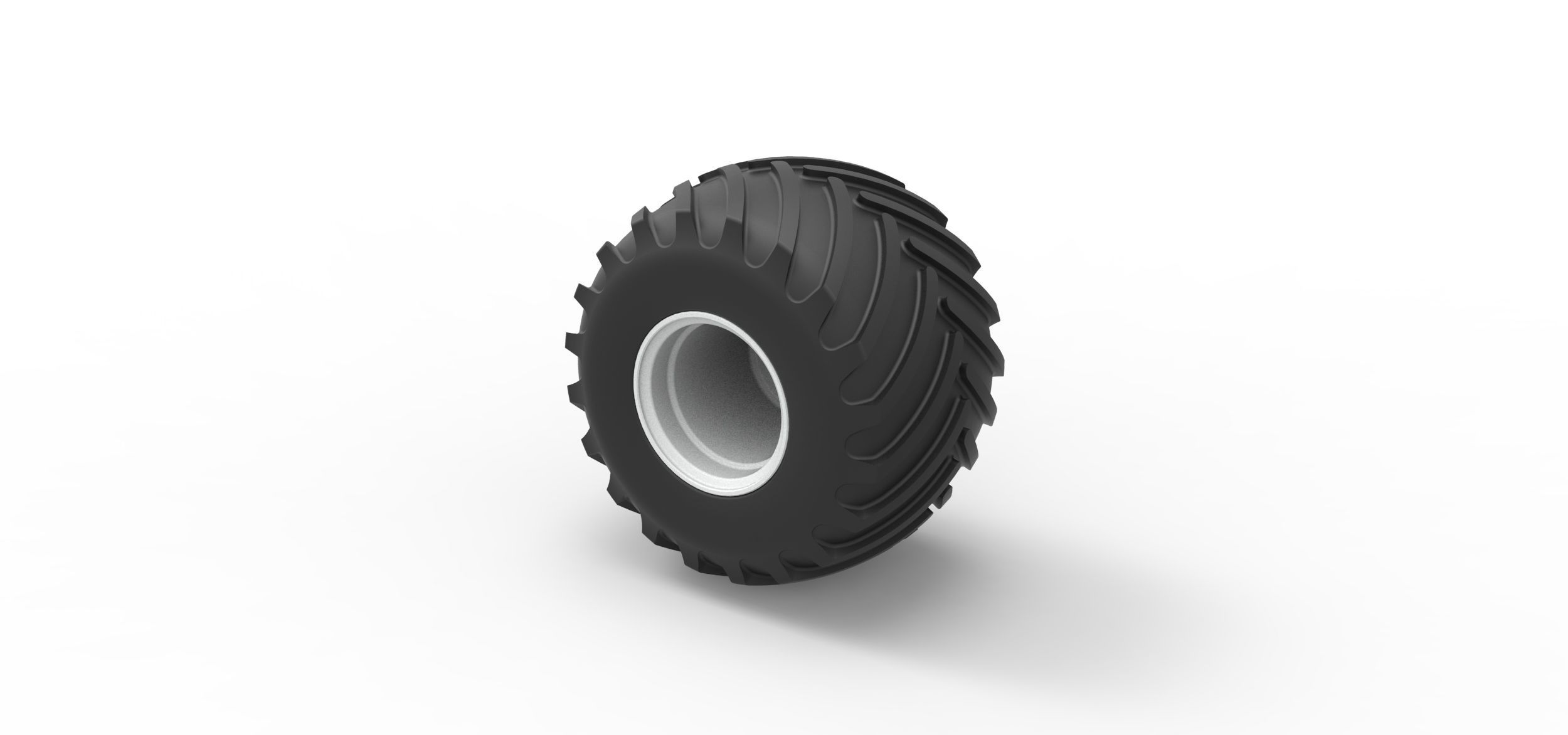 Wheel from vintage monster truck Scale 1 to 25 3D print model_6