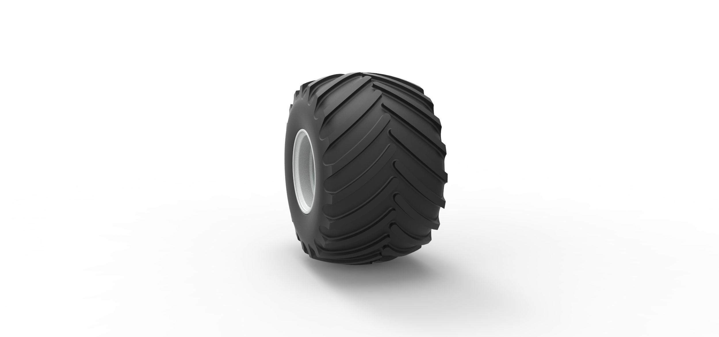 Wheel from vintage monster truck Scale 1 to 25 3D print model_7