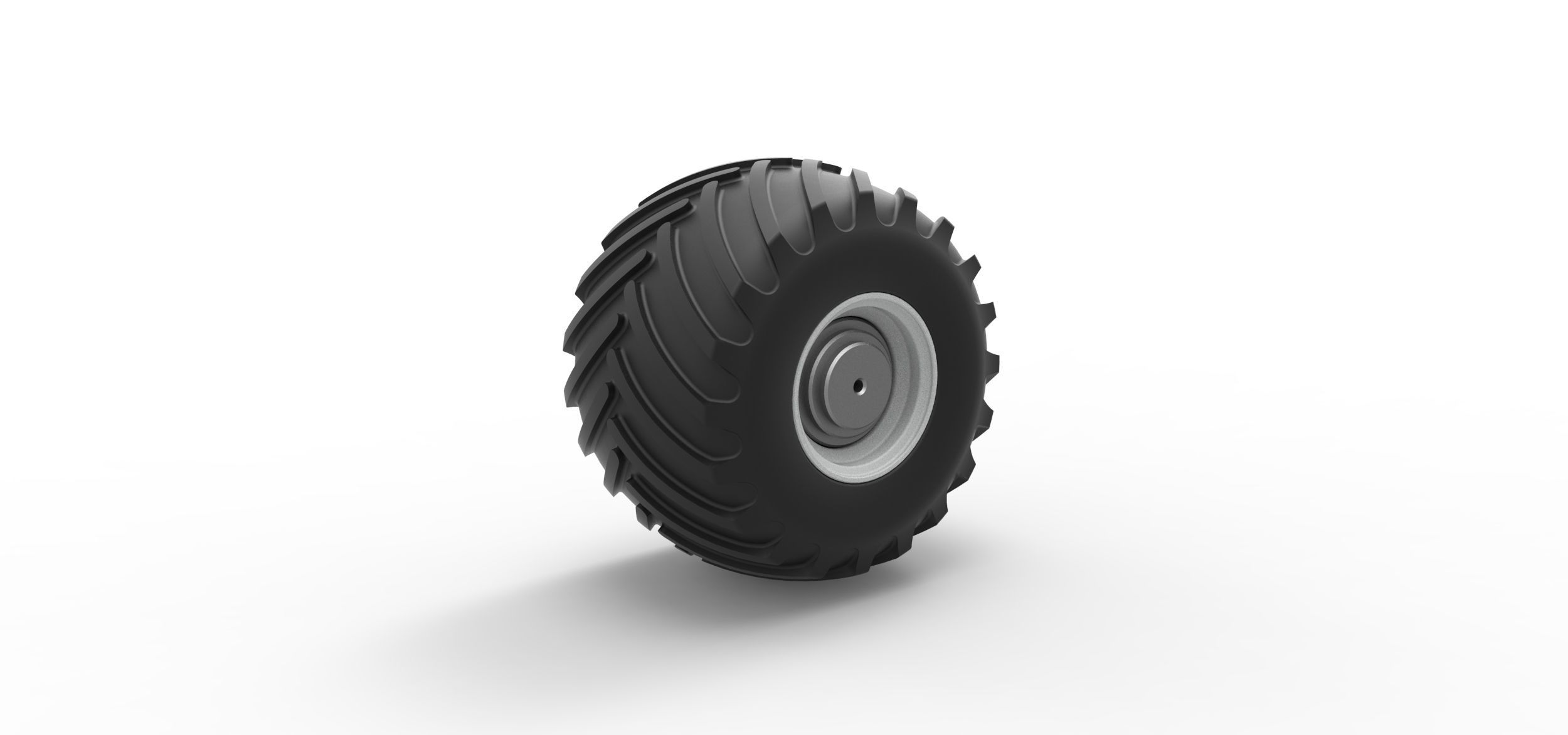 Wheel from vintage monster truck Scale 1 to 25 3D print model_8