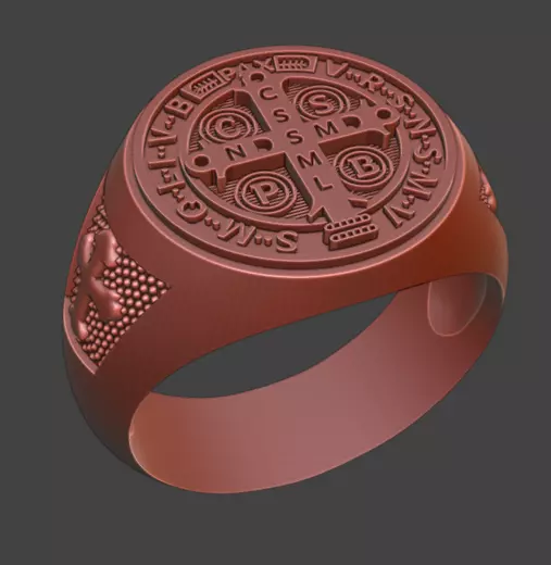 Anillo San Benito doble vista 3D print model