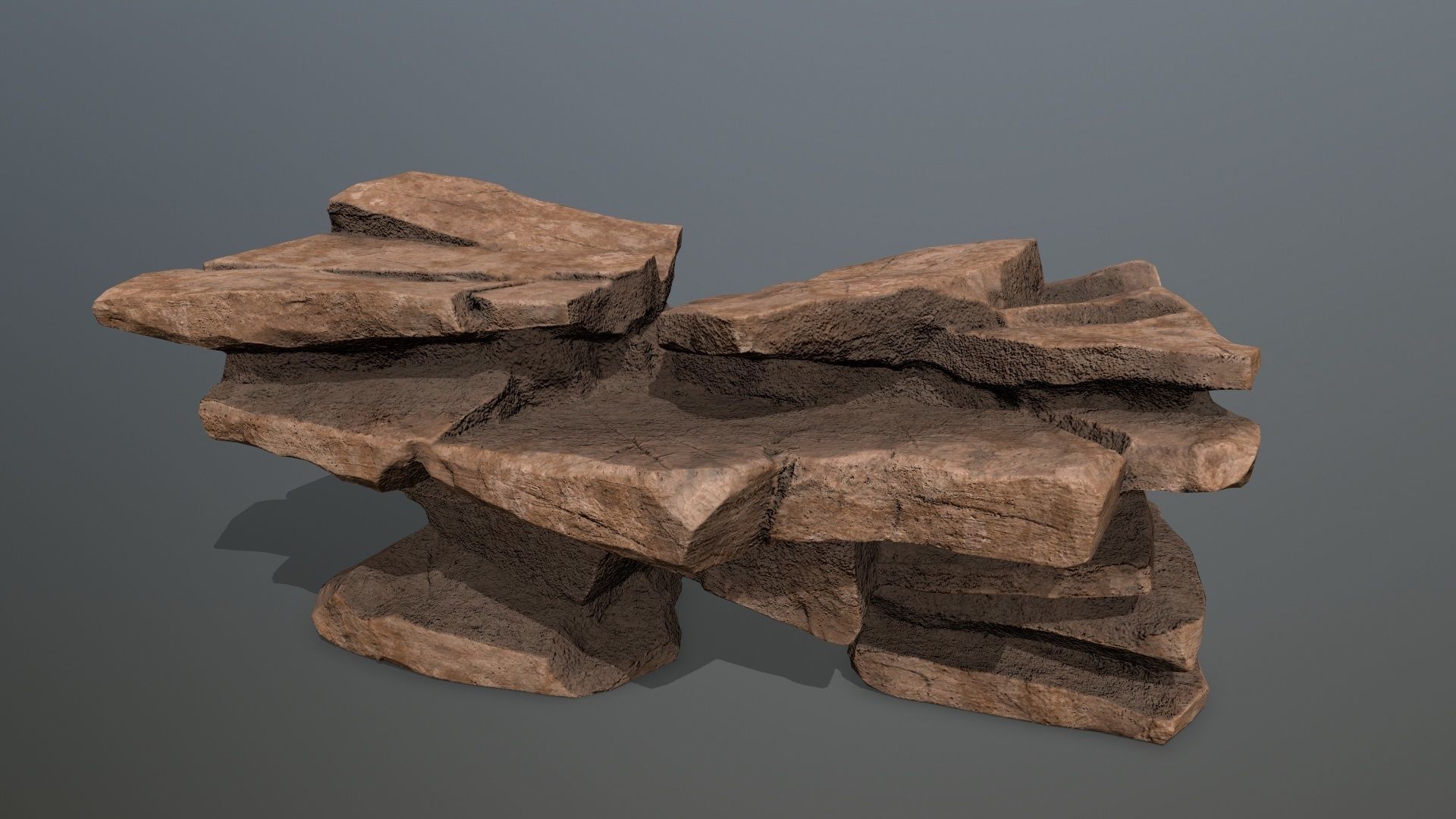 desert rocks Low-poly 3D model_13