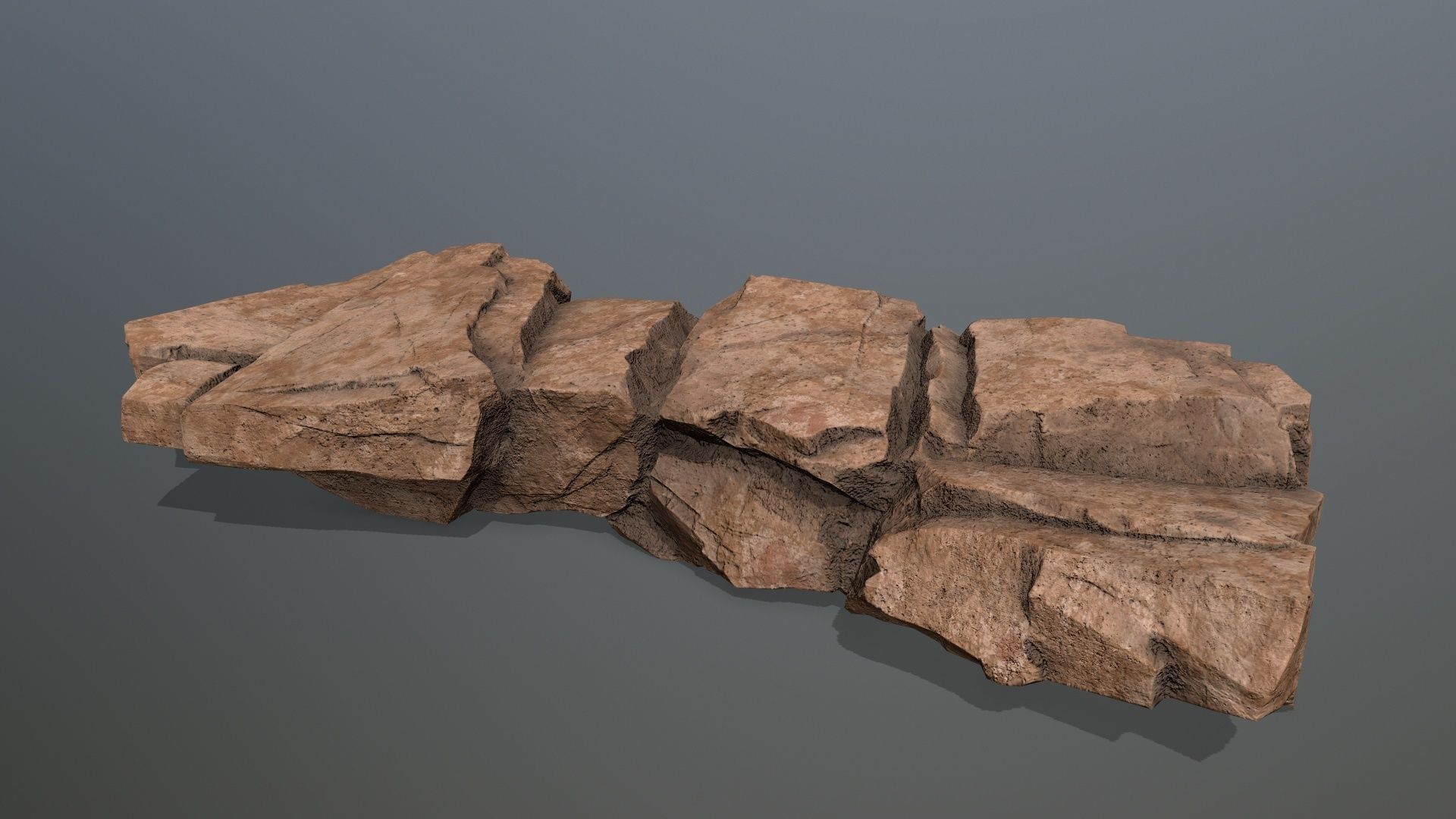 desert rocks Low-poly 3D model_10