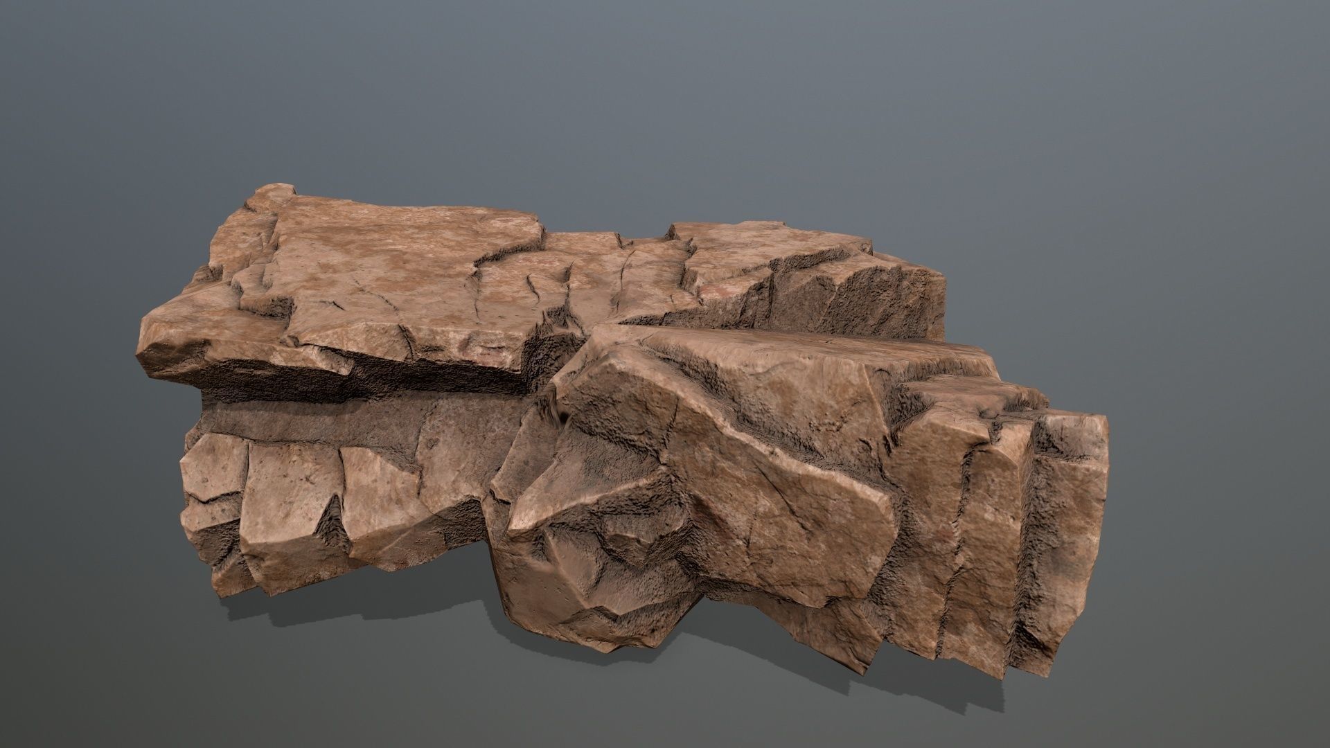 desert rocks Low-poly 3D model_8