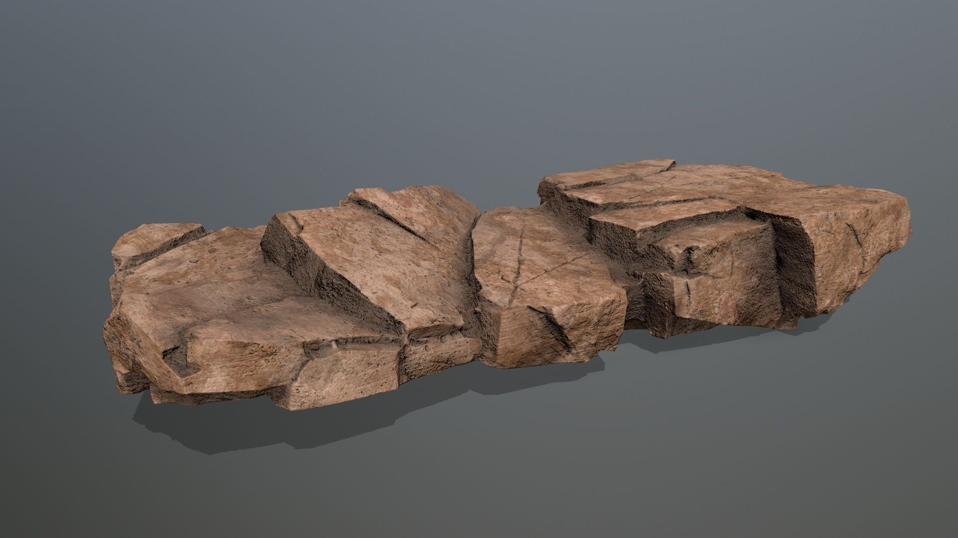 desert rocks Low-poly 3D model_12