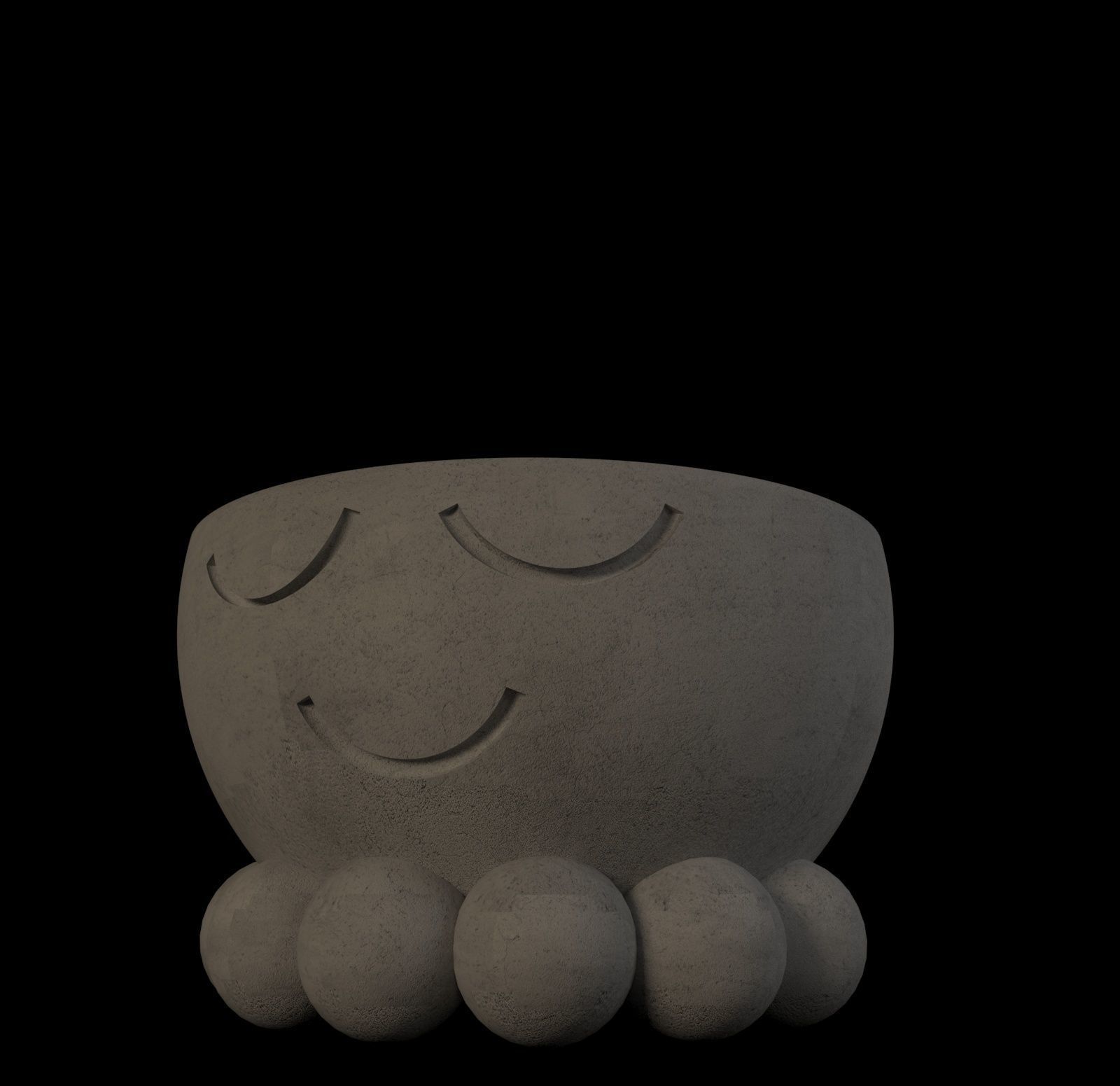 Smile pots 3D print model_6