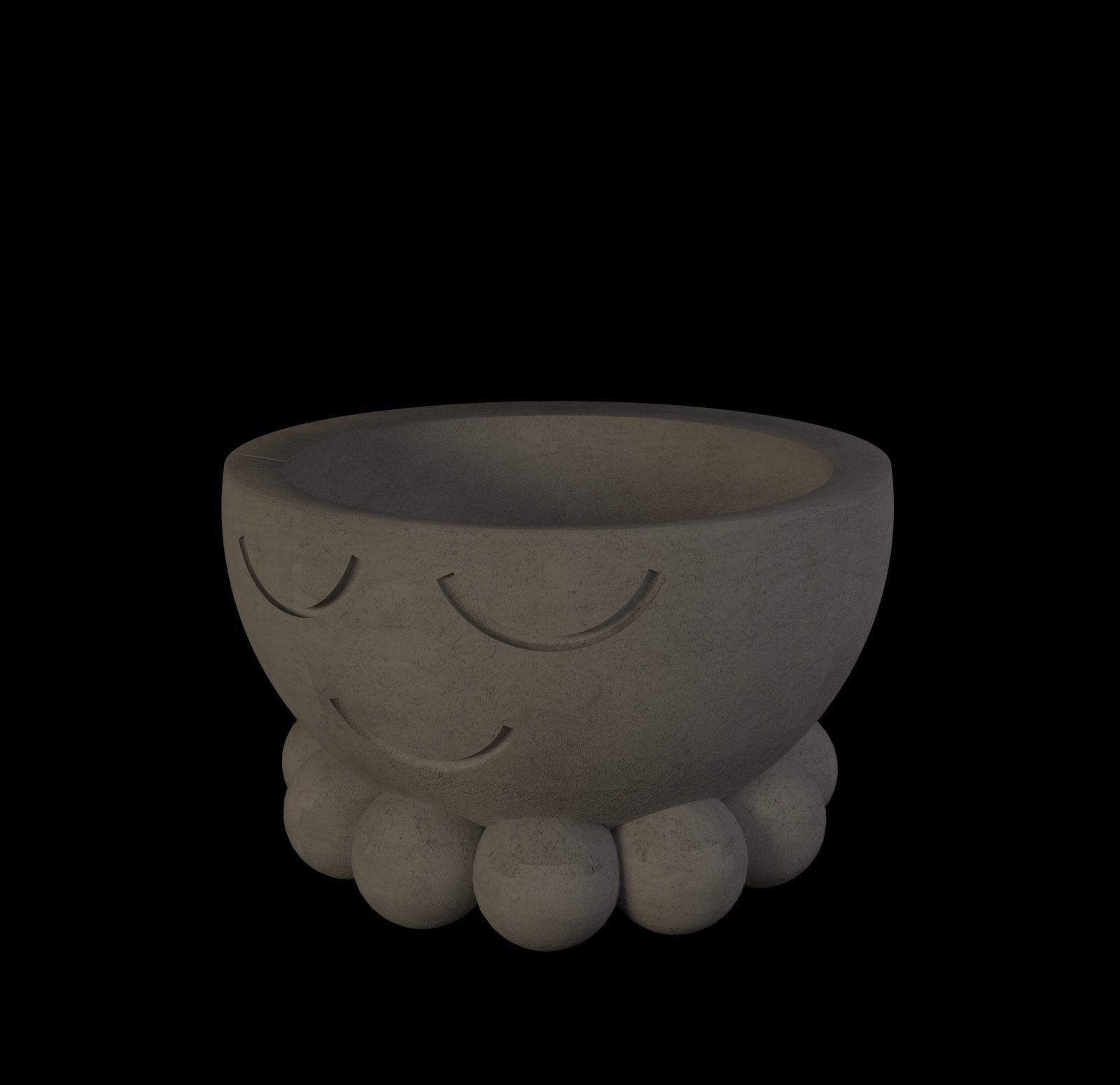 Smile pots 3D print model_7