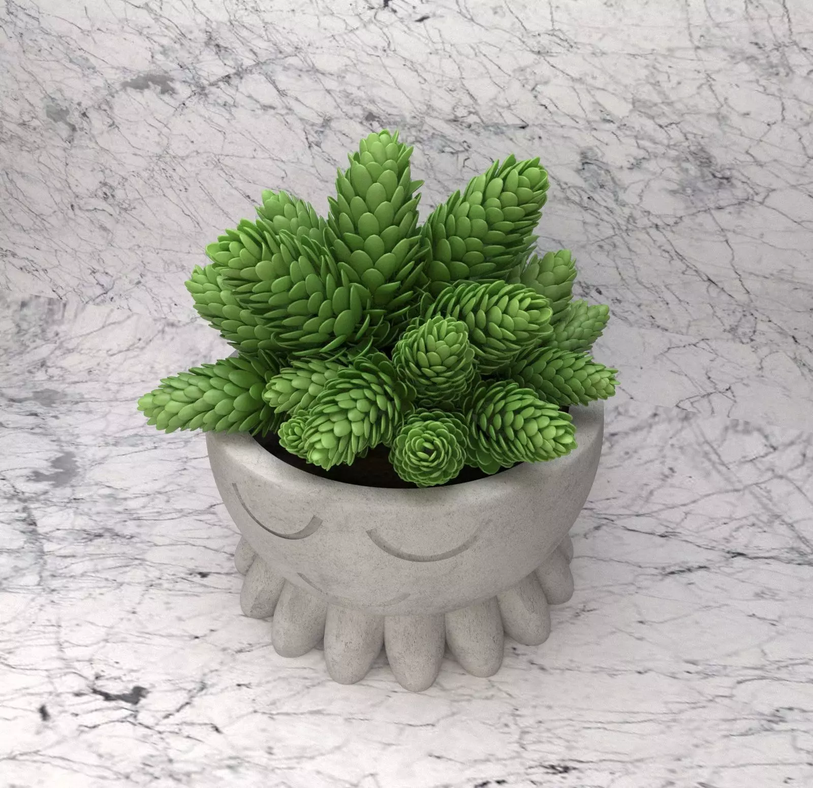 Smile pots 3D print model_0