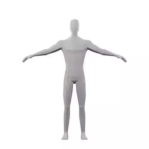Low Poly Rigged Male Character Neutral Low-poly 3D model