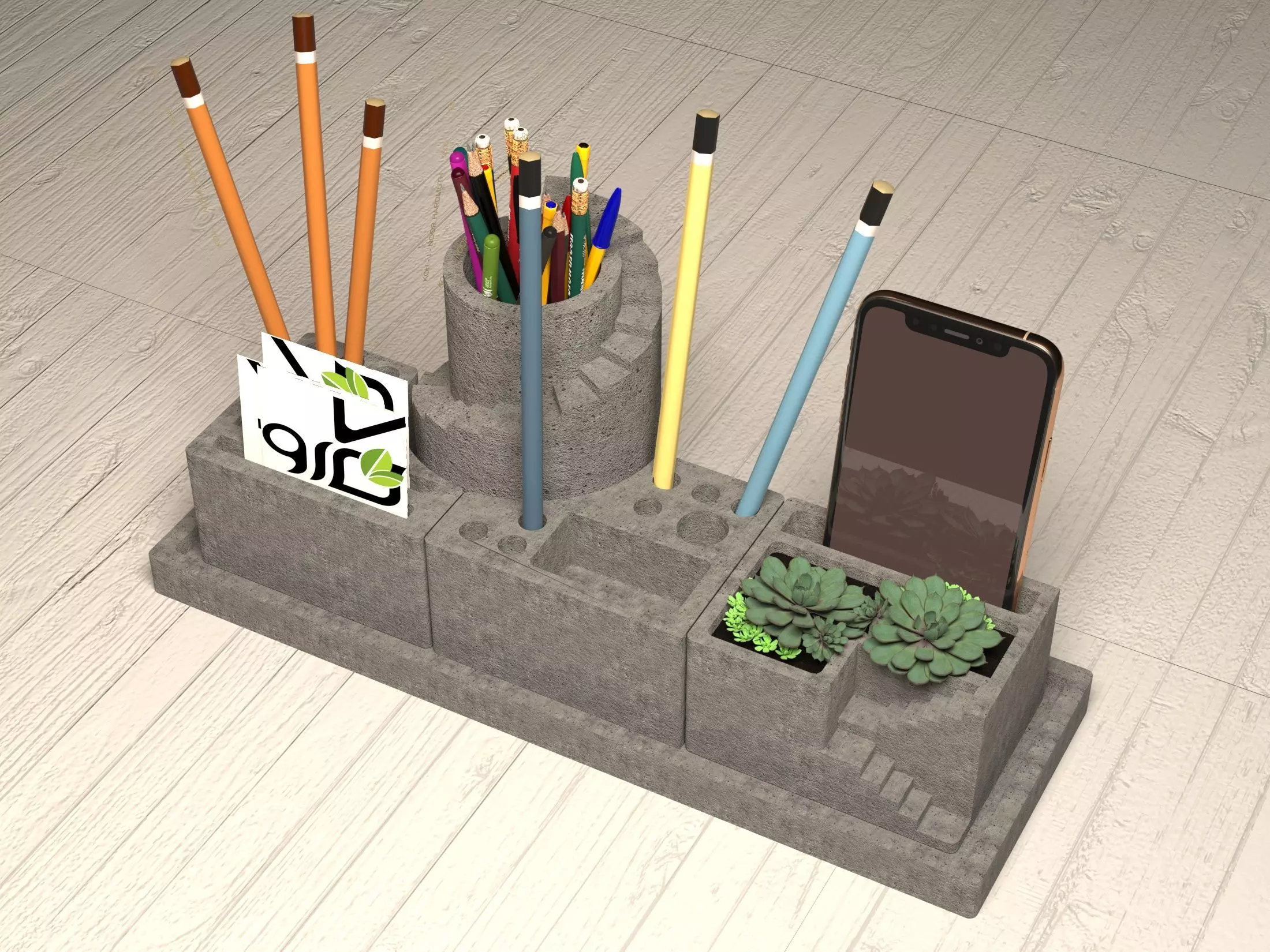 office set and orgnizer 3D print model_0