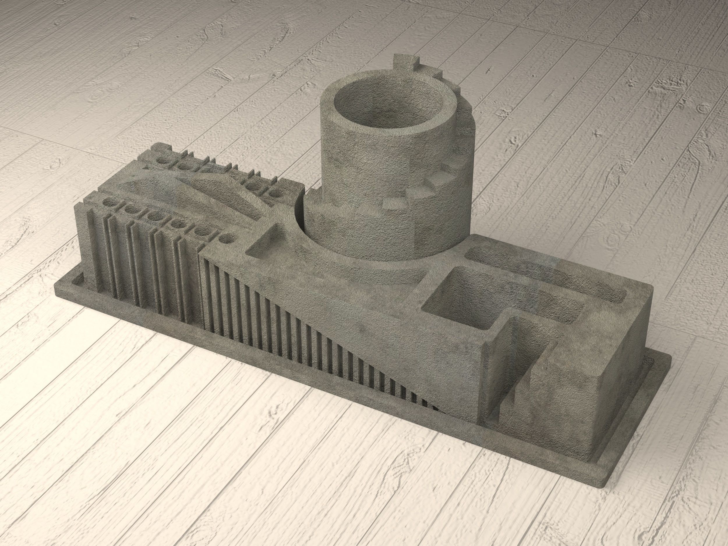 office set and orgnizer 2 3D print model_3