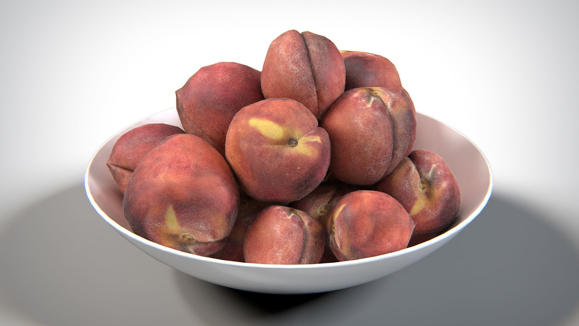Peaches PBR Low-poly 3D model_7