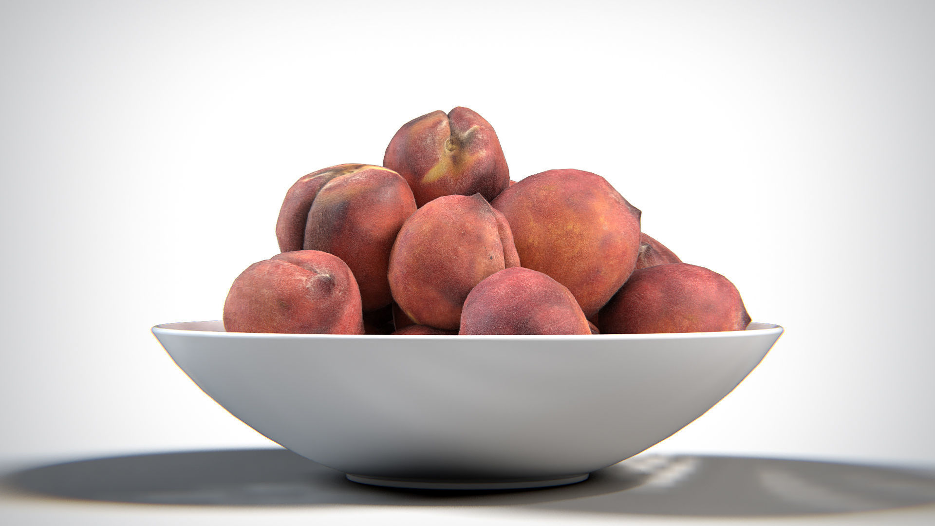 Peaches PBR Low-poly 3D model_1