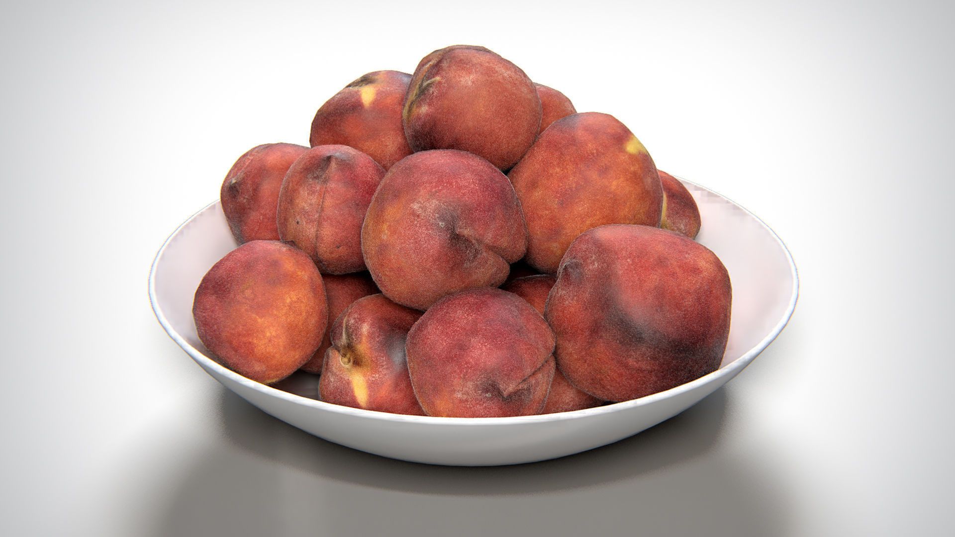 Peaches PBR Low-poly 3D model_5