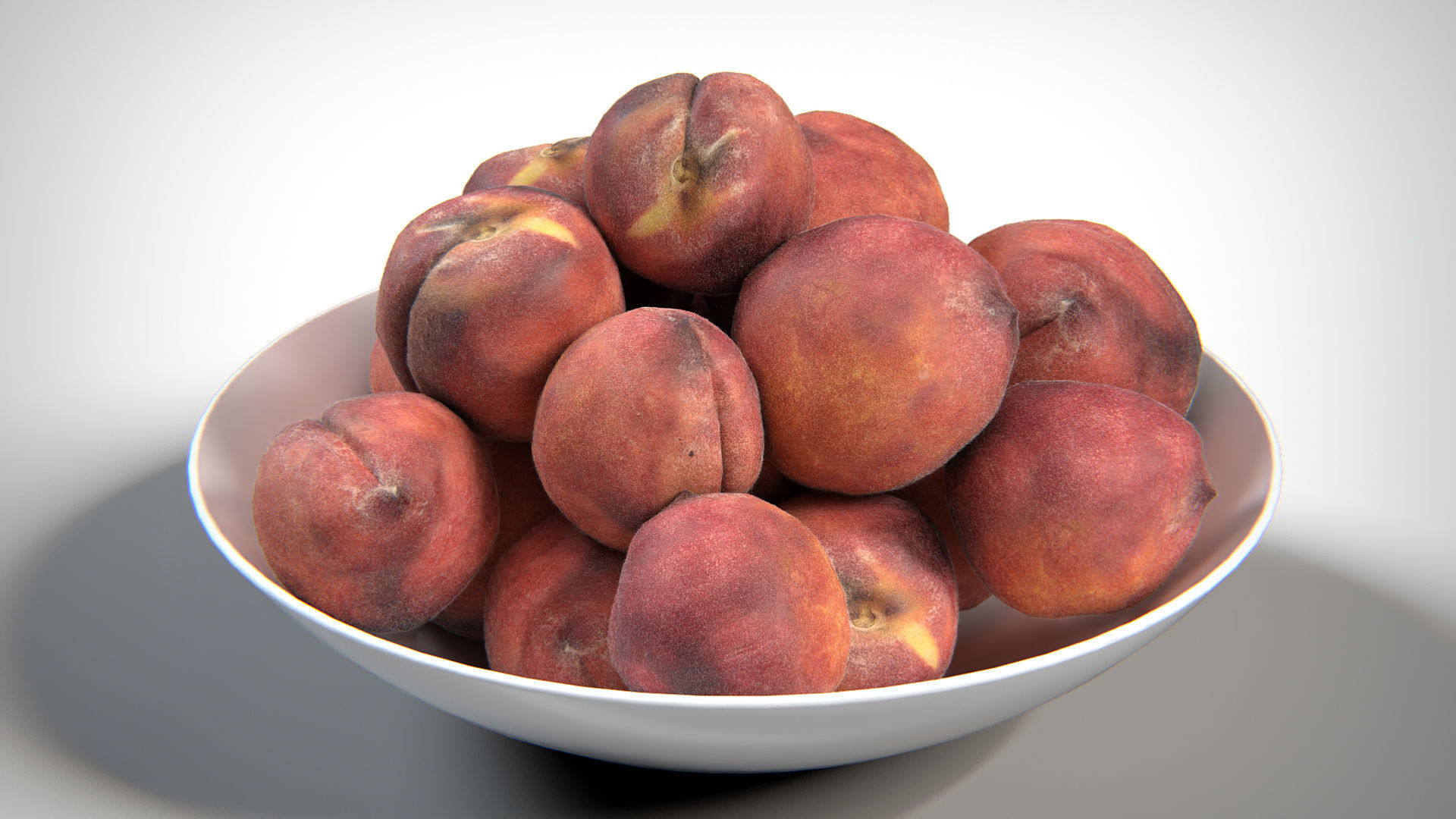 Peaches PBR Low-poly 3D model_6
