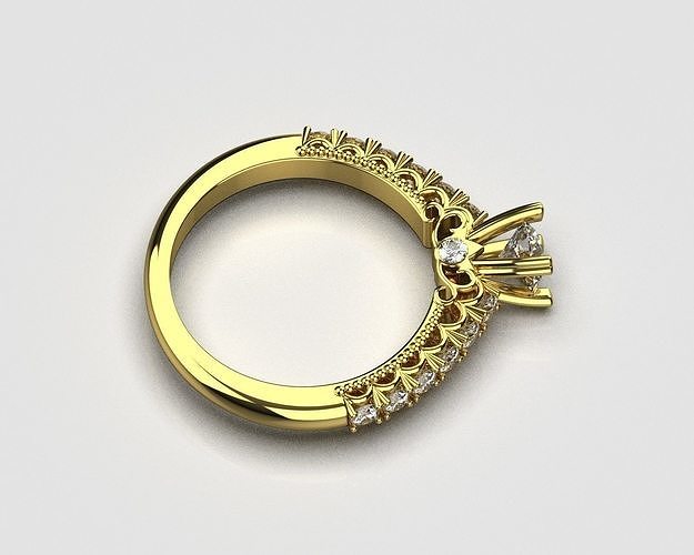 Engagement ring  3D print model
