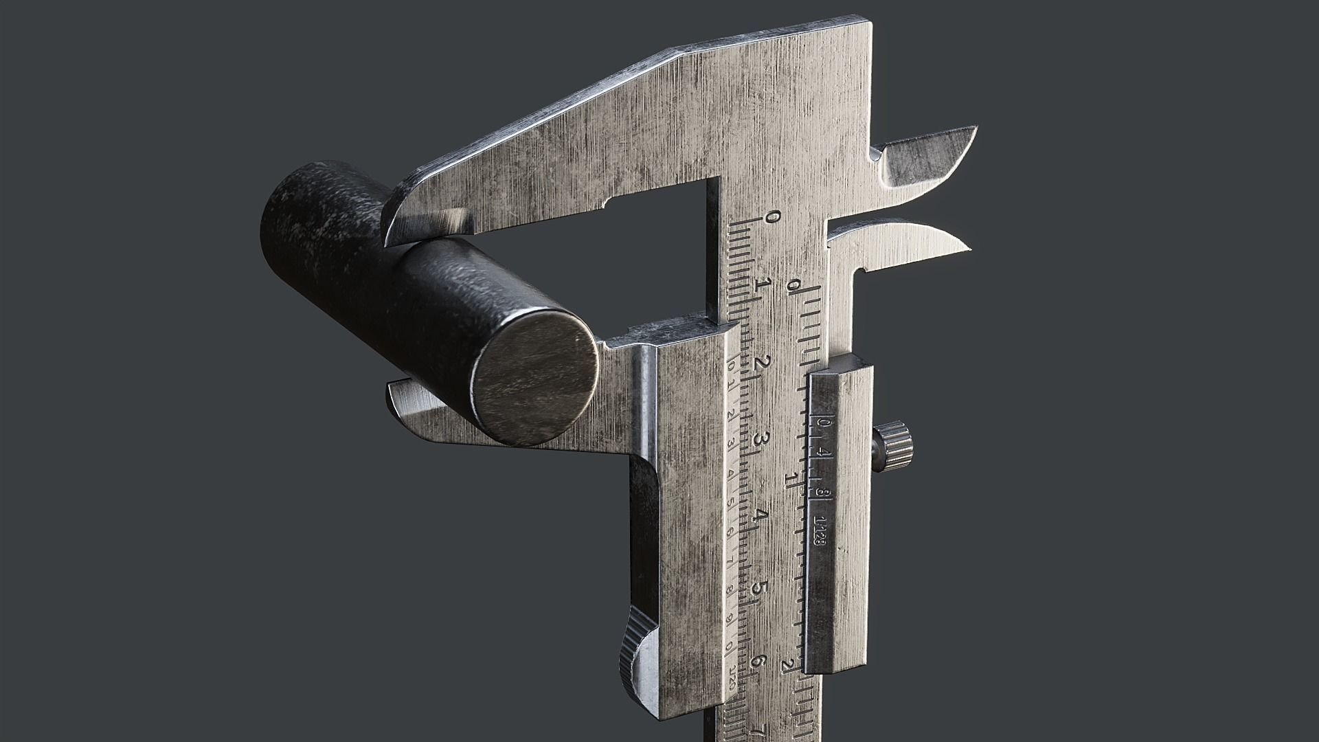 Vernier Caliper PBR Low-poly 3D model_12