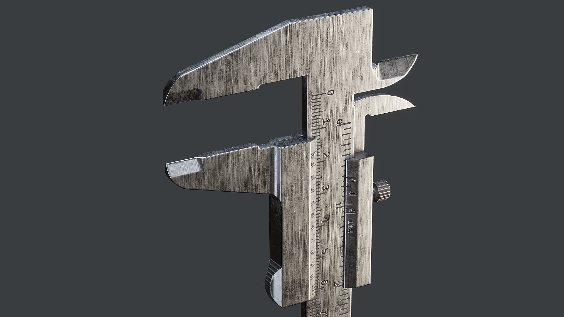 Vernier Caliper PBR Low-poly 3D model_11