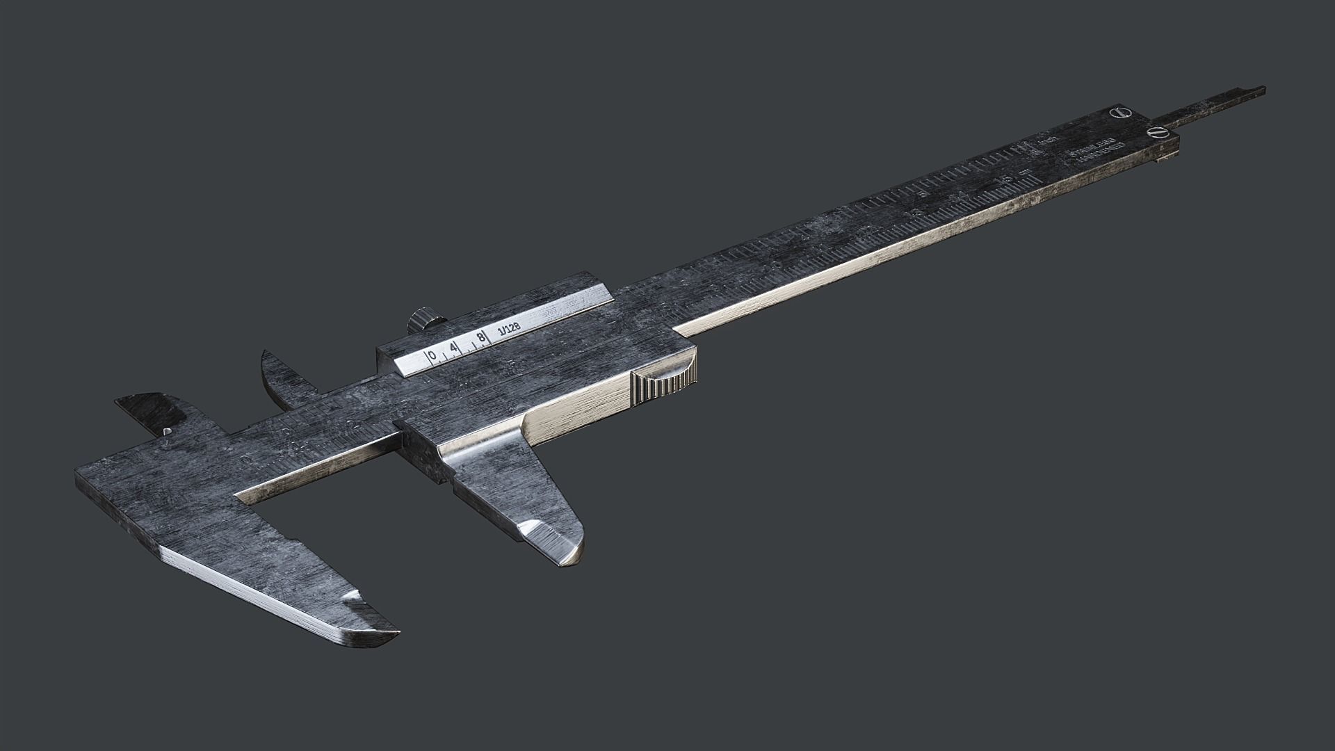 Vernier Caliper PBR Low-poly 3D model_7